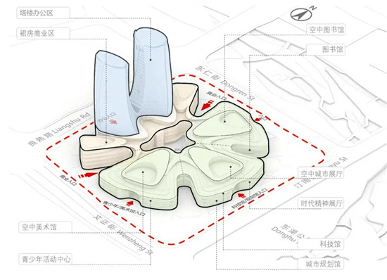 杭州市临平区临平之门综合体：造型别致，预计明年7月主体竣工-第8张图片-叠叠租写字楼网